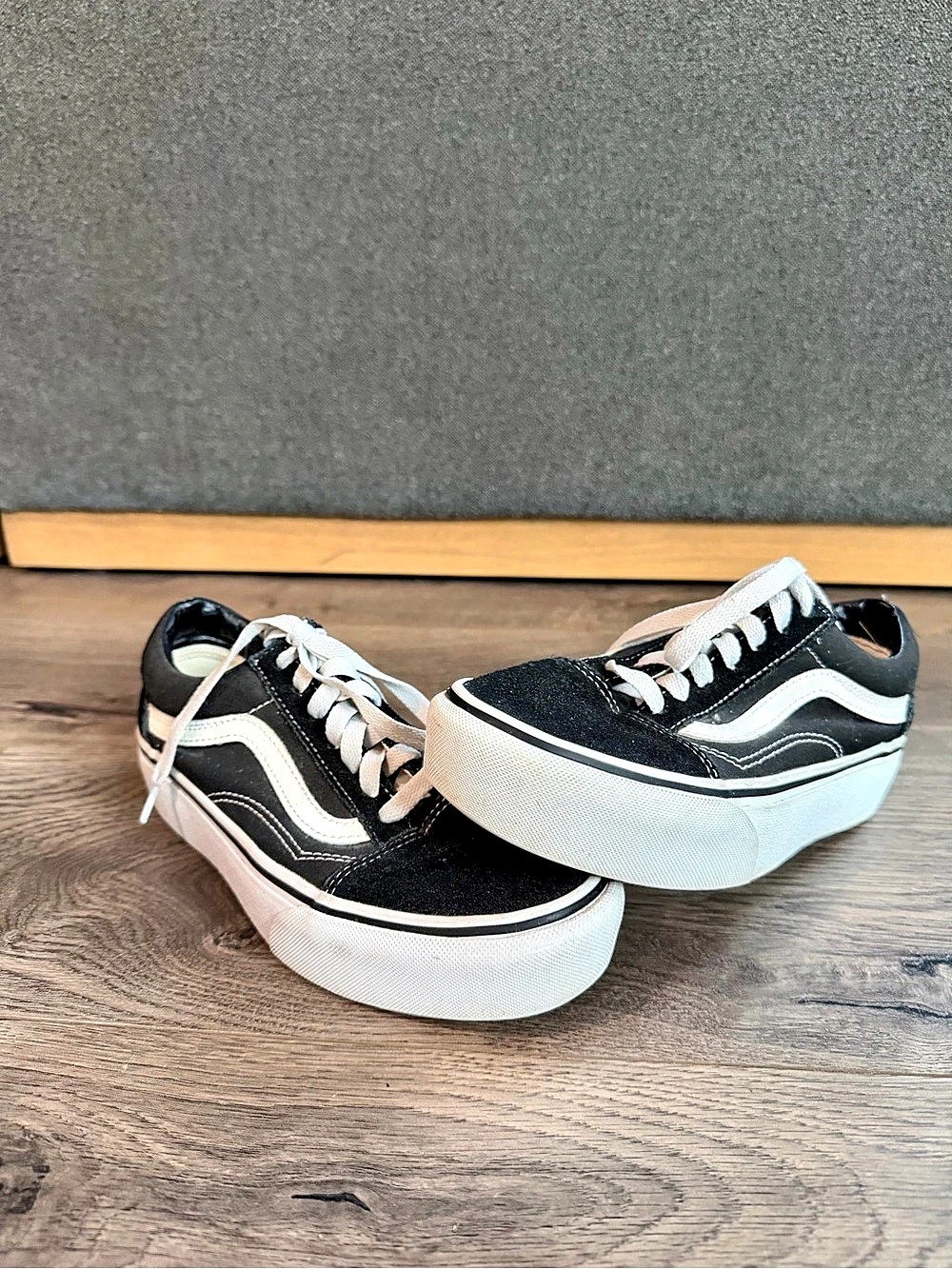Vans Old Skool Platform Sneakers Black & White US 6.5